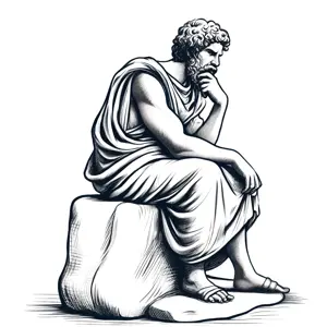 Greek Philosopher Thinking